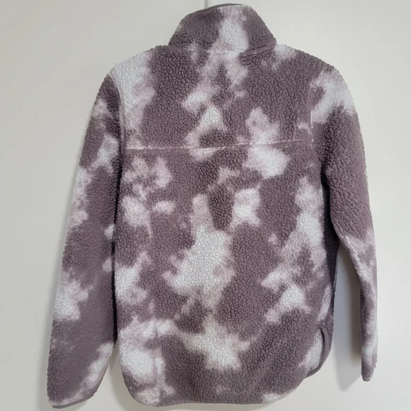 Liv Outdoor Purple & White Tie-Dyed Plush Sweatshirt Medium - Picture 4 of 4